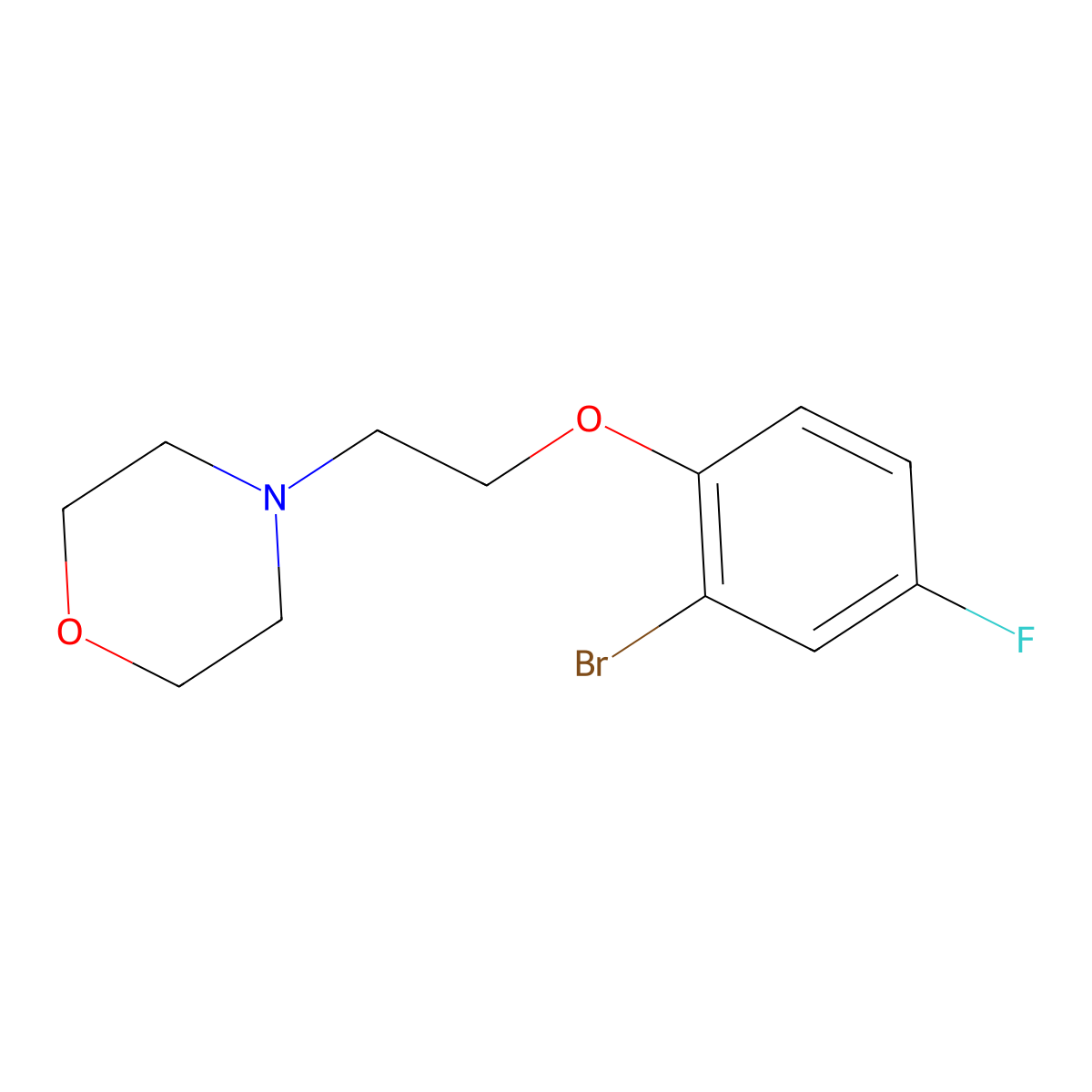 4-[2-(2-Bromo-4-fluorophenoxy)ethyl]morpholine molecular structure, CAS 1019442-97-7