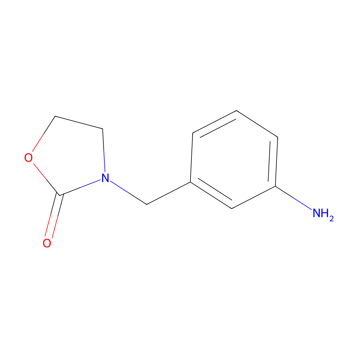 3-[(3-Aminophenyl)methyl]-1,3-oxazolidin-2-one molecular structure, CAS 1019443-34-5