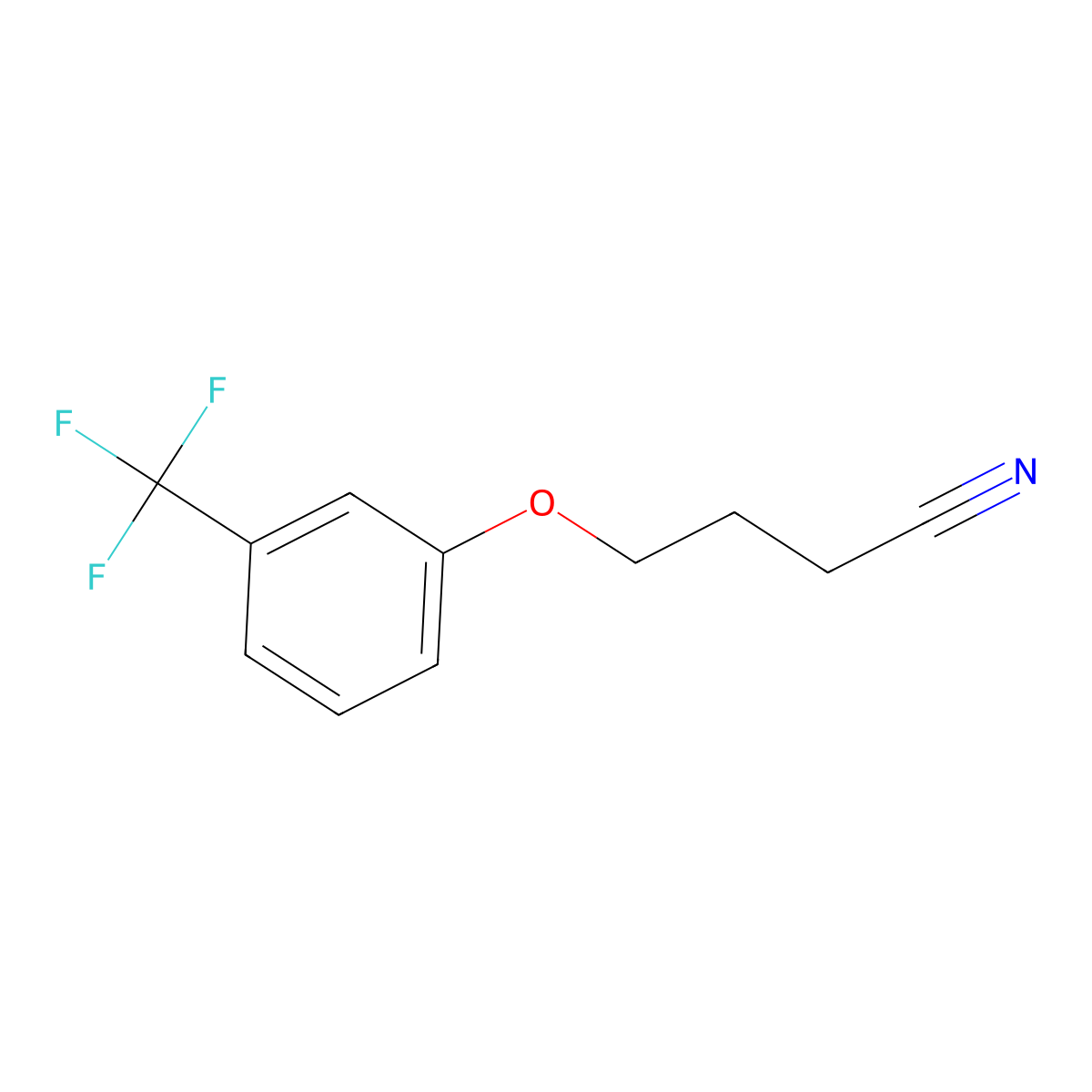 4-[3-(Trifluoromethyl)-phenoxy]butanenitrile molecular structure, CAS 1019443-44-7