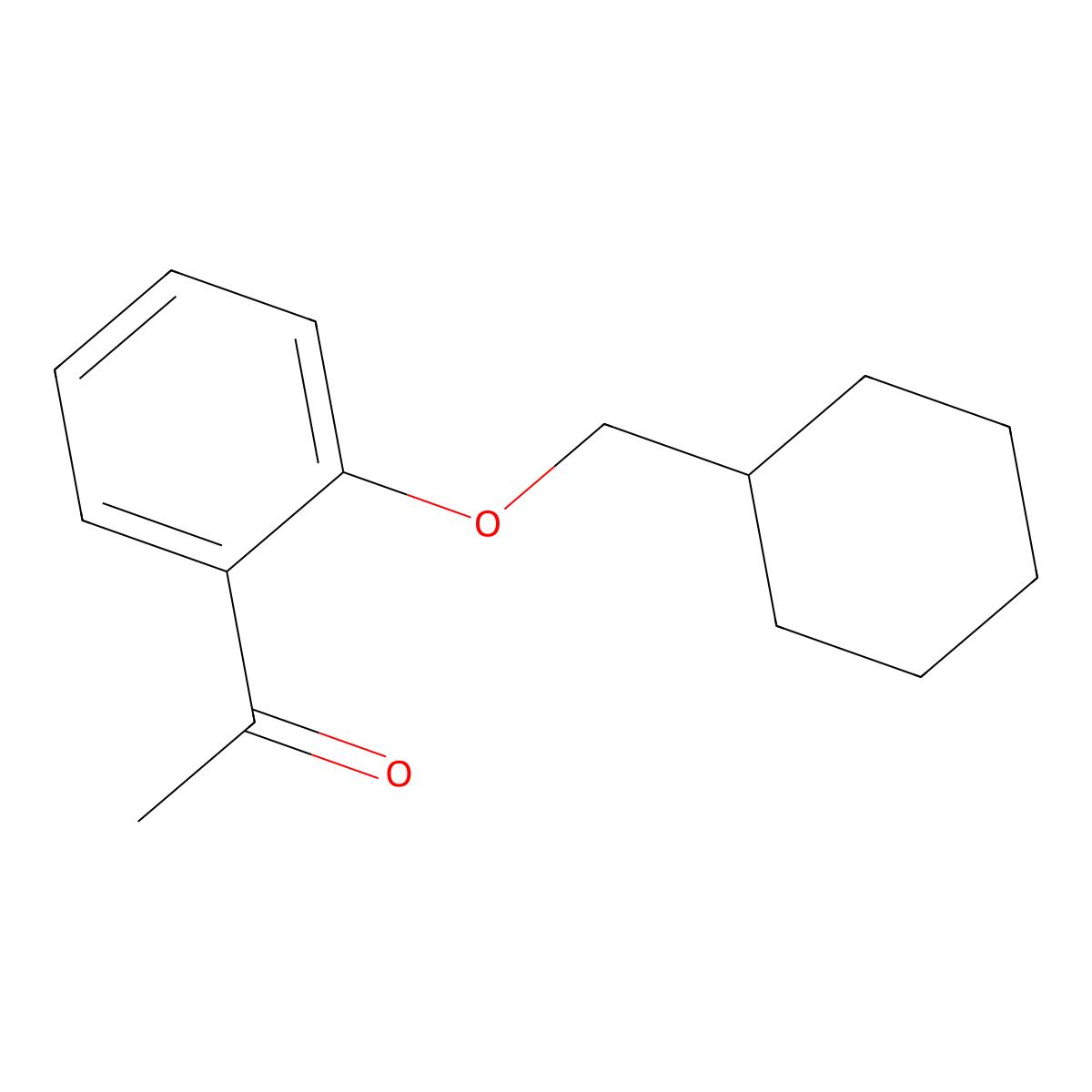 1-[2-(Cyclohexylmethoxy)phenyl]ethanone molecular structure, CAS 1019445-60-3