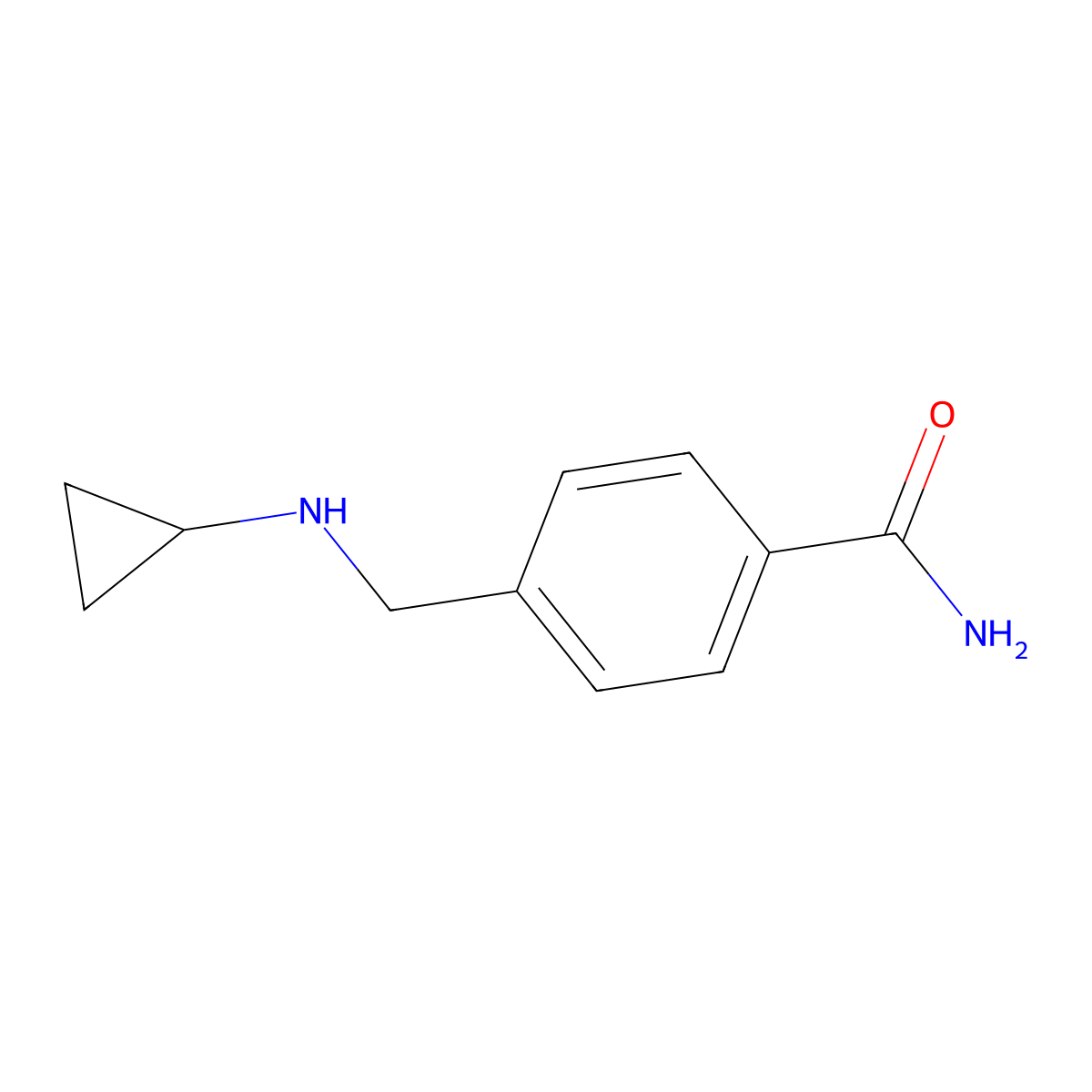4-[(Cyclopropylamino)methyl]benzamide molecular structure, CAS 1019446-07-1