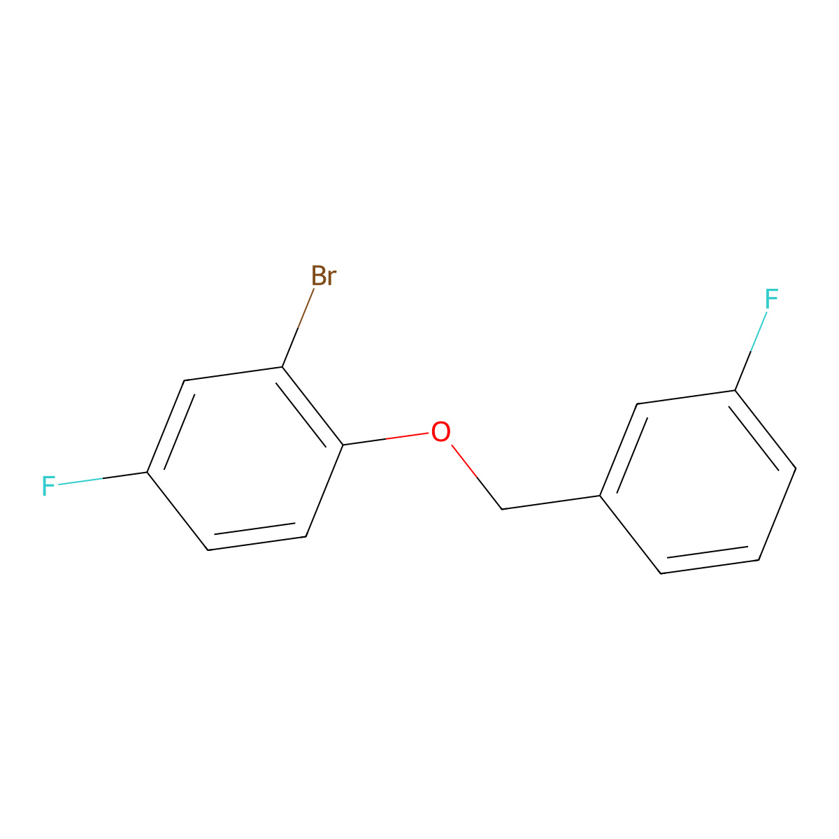 2-Bromo-4-fluoro-1-((3-fluorobenzyl)oxy)benzene molecular structure, CAS 1019446-41-3