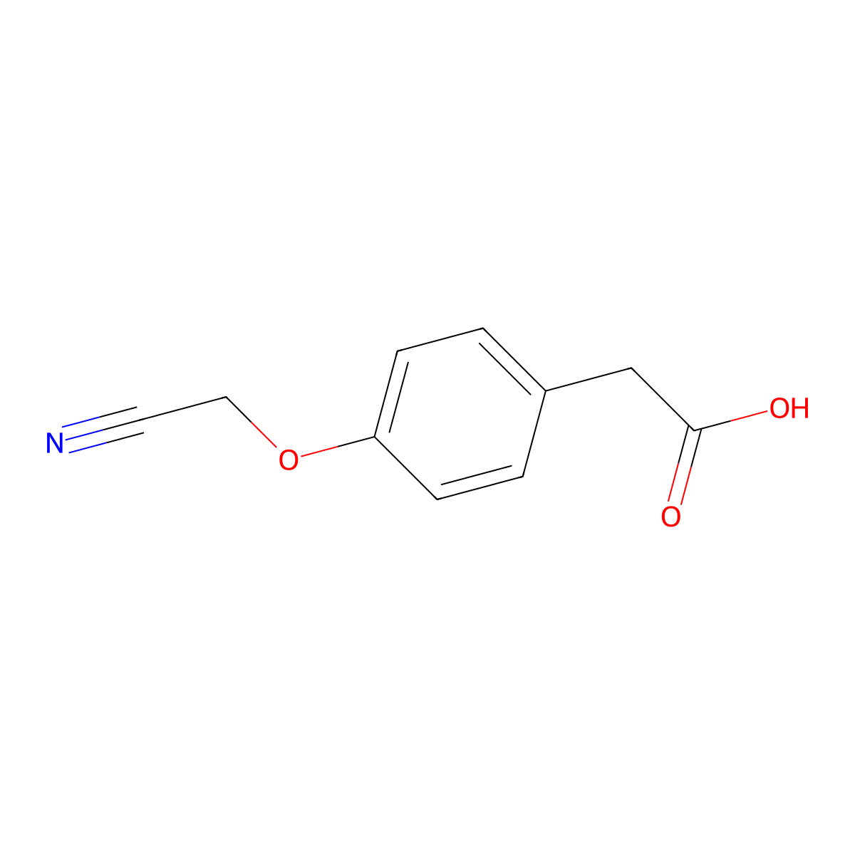 2-[4-(Cyanomethoxy)phenyl]acetic acid molecular structure, CAS 1019446-81-1