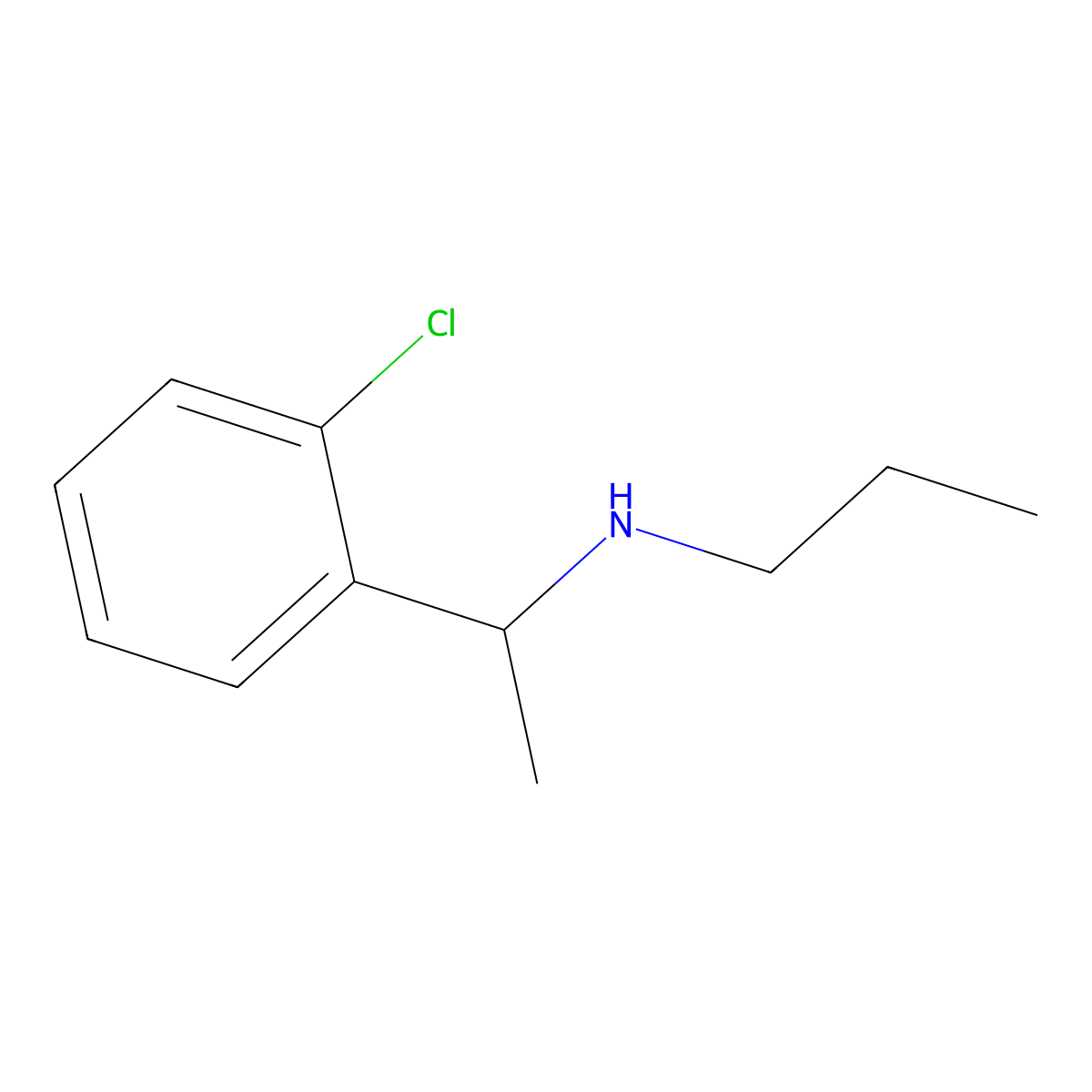 [1-(2-Chlorophenyl)ethyl](propyl)amine molecular structure, CAS 1019449-48-9