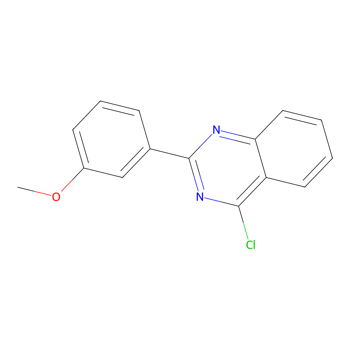 4-Chloro-2-(3-methoxyphenyl)quinazoline molecular structure, CAS 1019449-61-6