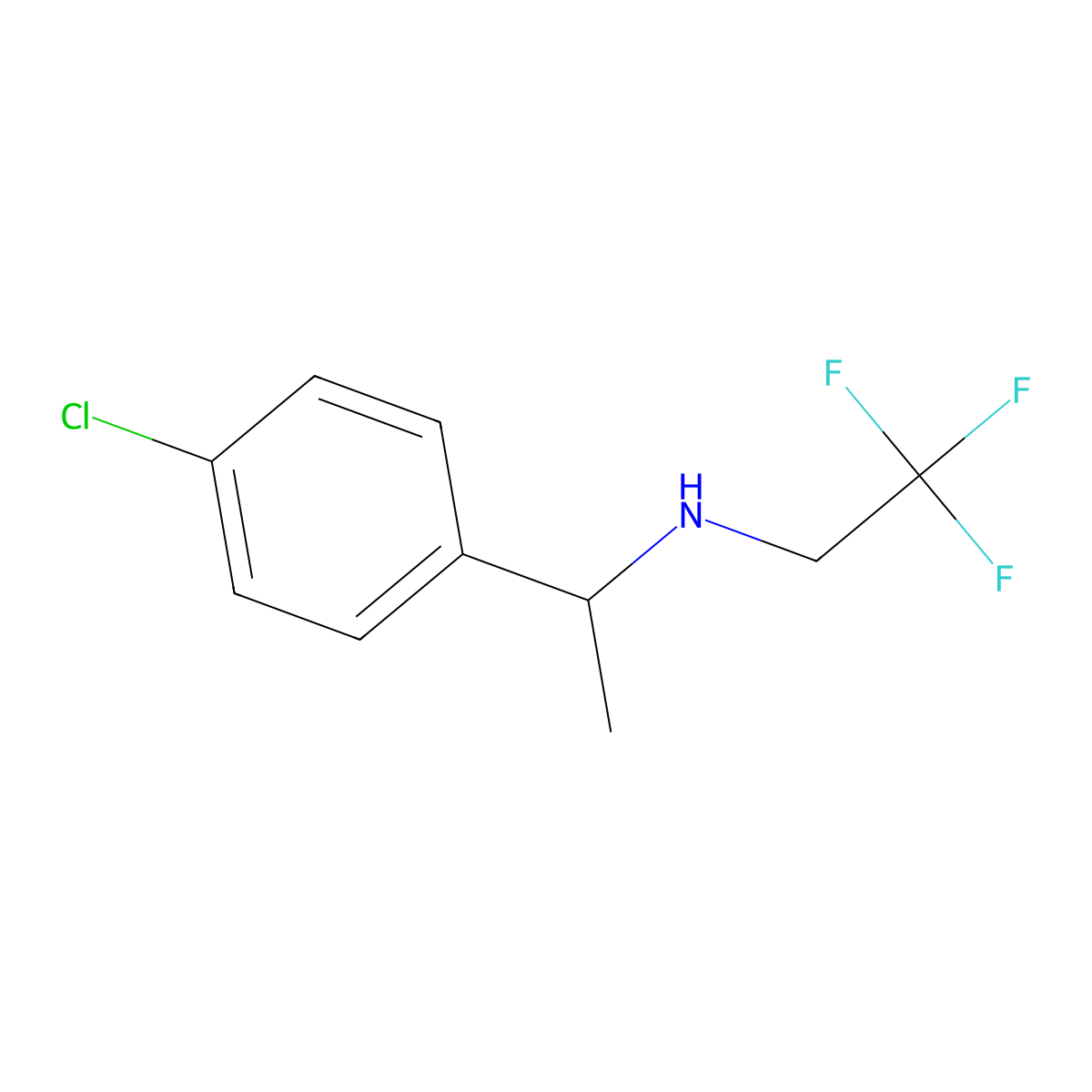 [1-(4-Chlorophenyl)ethyl](2,2,2-trifluoroethyl)amine molecular structure, CAS 1019449-78-5