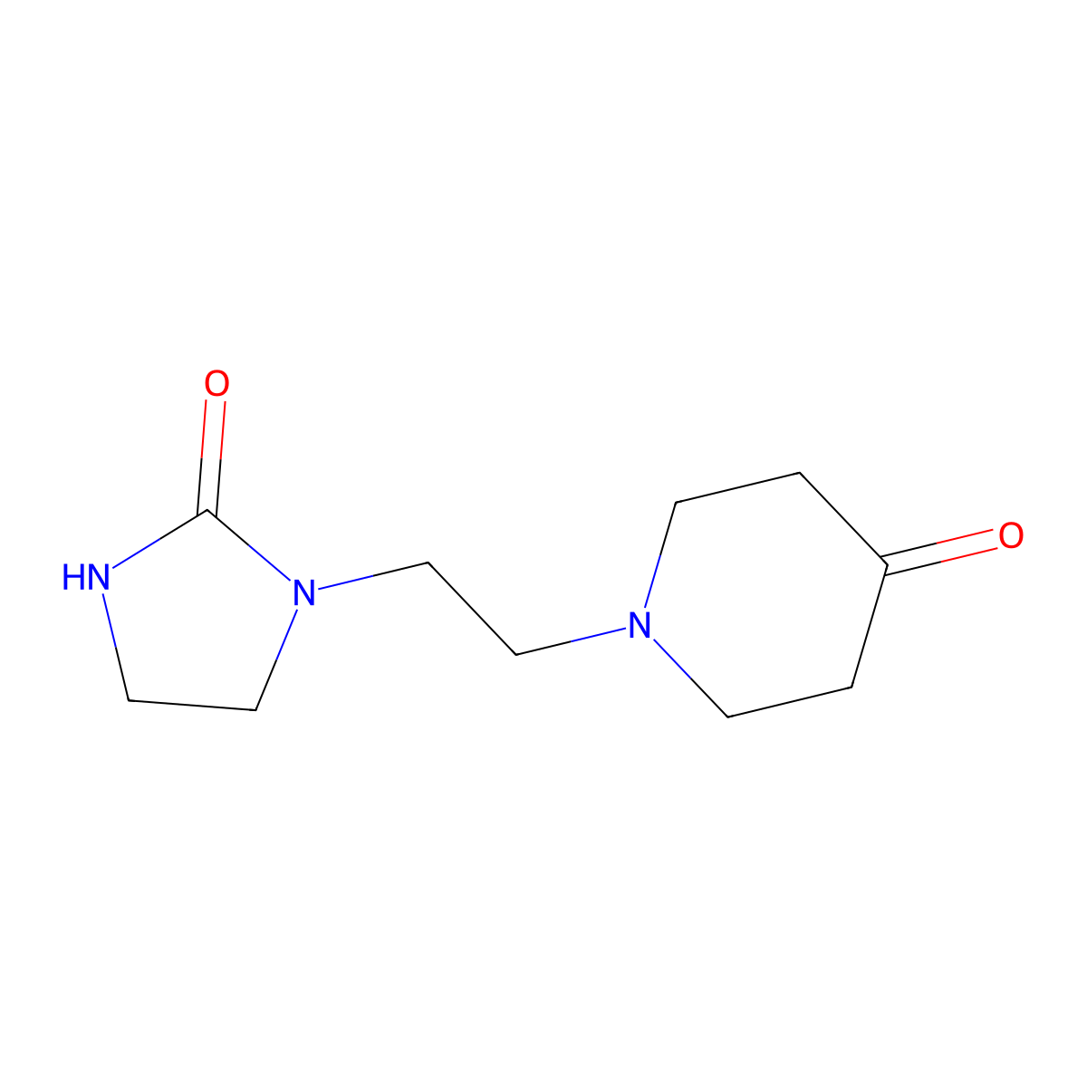 1-(2-(2-Oxoimidazolidin-1-yl)ethyl)piperidin-4-one molecular structure, CAS 1019451-58-1