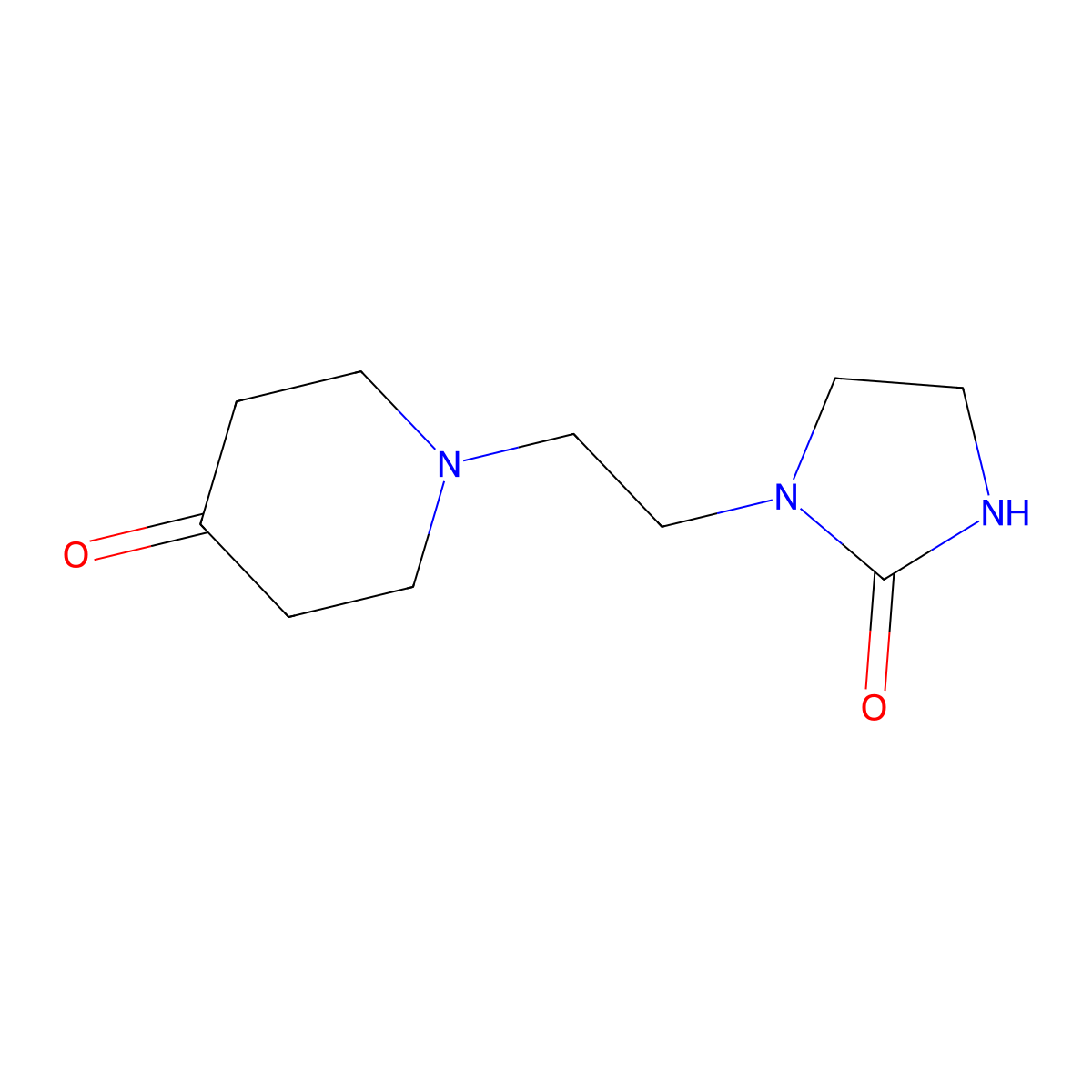 1-(2-(2-Oxoimidazolidin-1-yl)ethyl)piperidin-4-one molecular structure, CAS 1019451-58-1