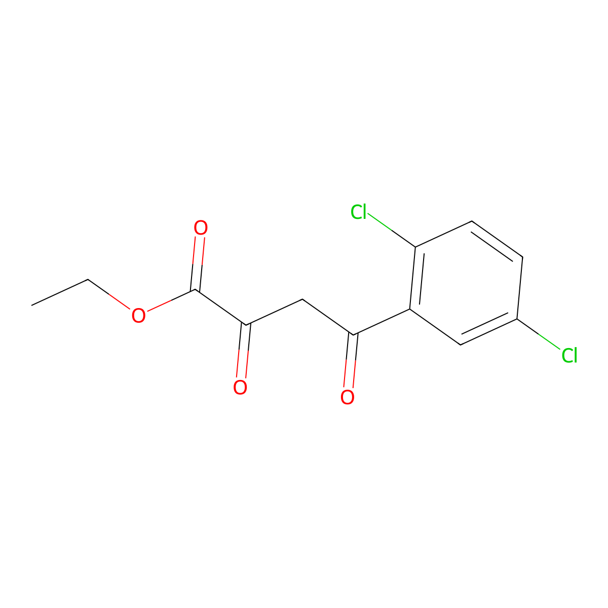 Ethyl 4-(2,5-dichlorophenyl)-2,4-dioxobutanoate molecular structure, CAS 1019457-33-0
