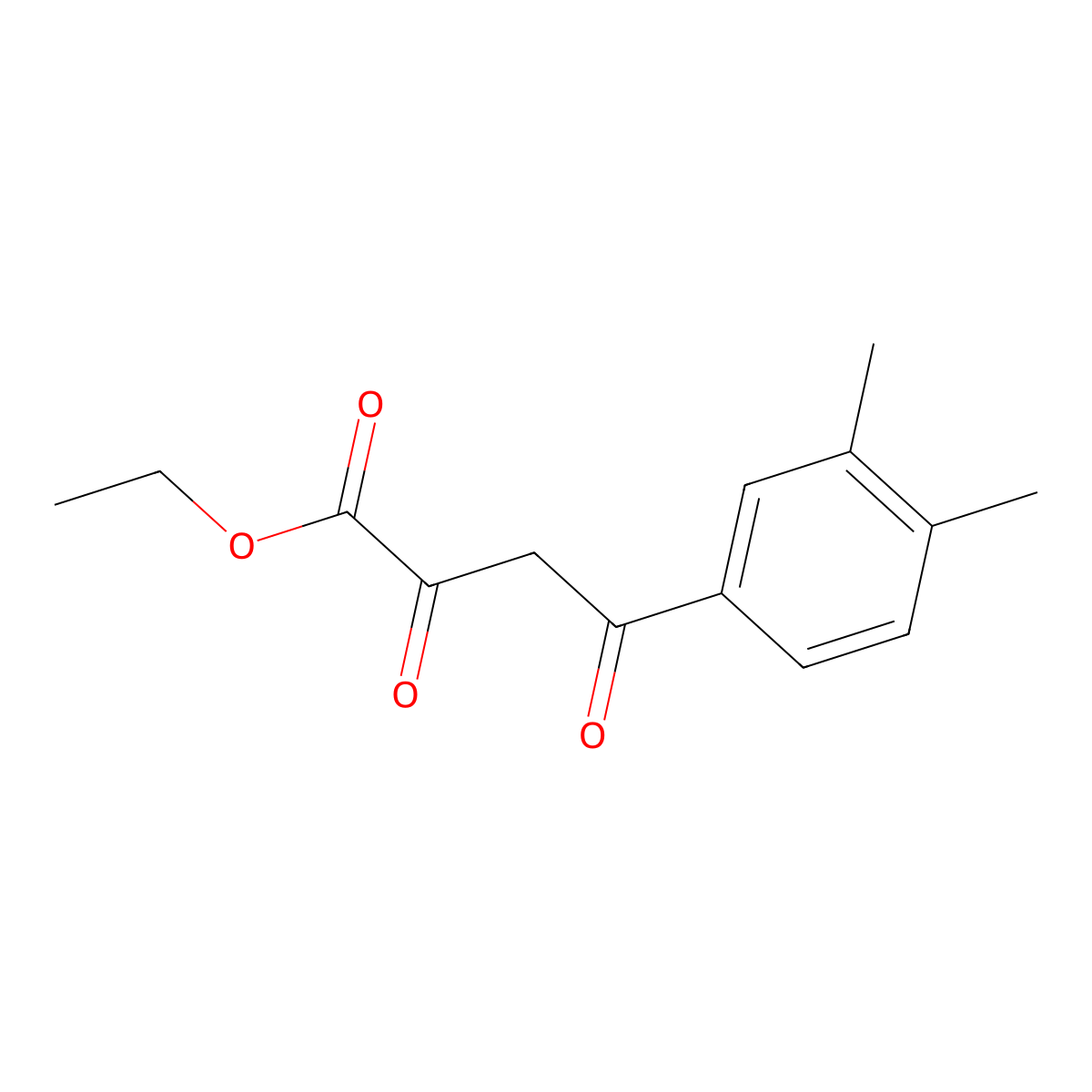 Ethyl 4-(3,4-dimethylphenyl)-2,4-dioxobutanoate molecular structure, CAS 1019457-35-2