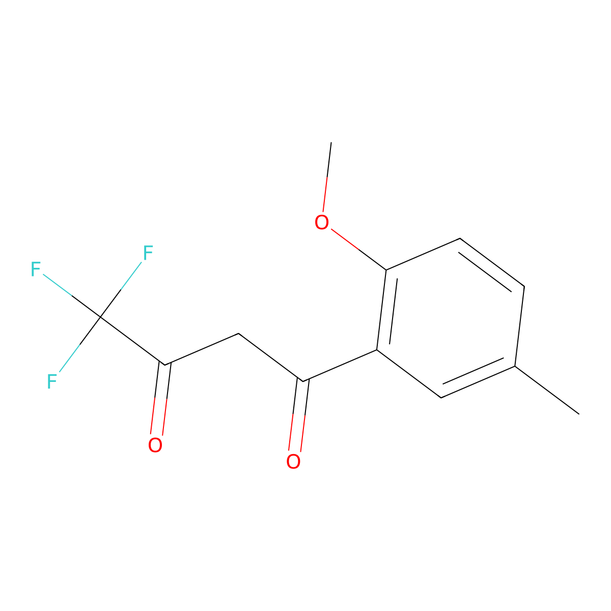 4,4,4-Trifluoro-1-(2-methoxy-5-methylphenyl)-1,3-butanedione molecular structure, CAS 1019457-37-4