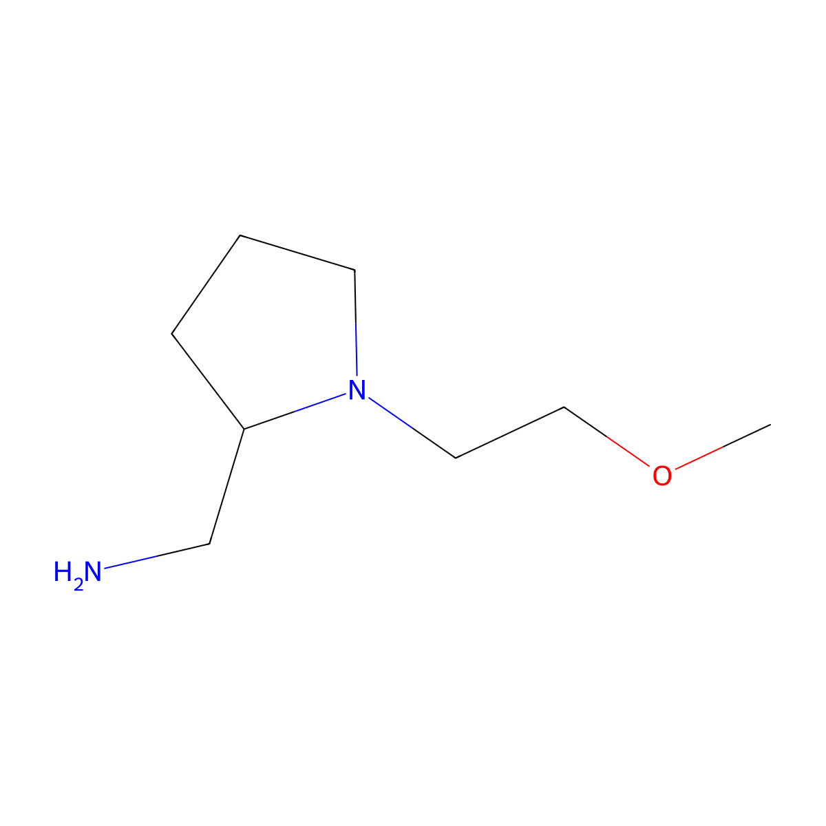 [1-(2-Methoxyethyl)pyrrolidin-2-yl]methanamine molecular structure, CAS 1019457-65-8
