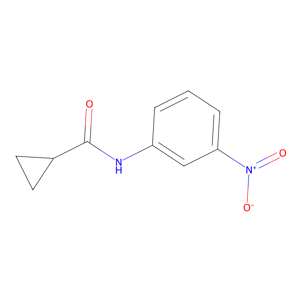 N-(3-nitrophenyl)cyclopropanecarboxamide molecular structure, CAS 101946-39-8