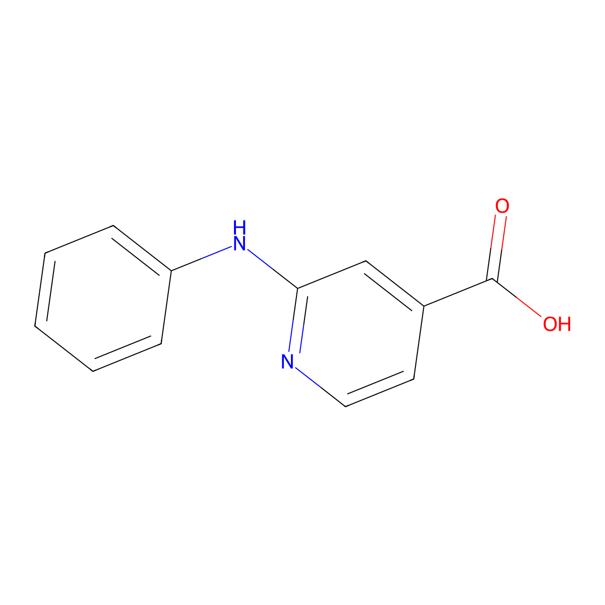2-Anilinoisonicotinic acid molecular structure, CAS 1019461-36-9
