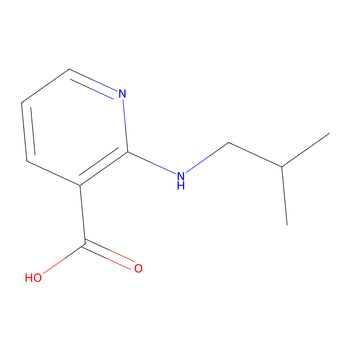 2-(Isobutylamino)nicotinic acid molecular structure, CAS 1019461-50-7