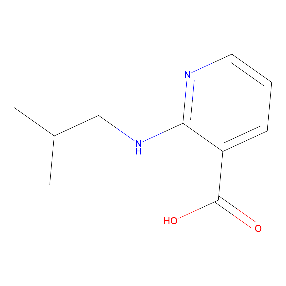 2-(Isobutylamino)nicotinic acid molecular structure, CAS 1019461-50-7