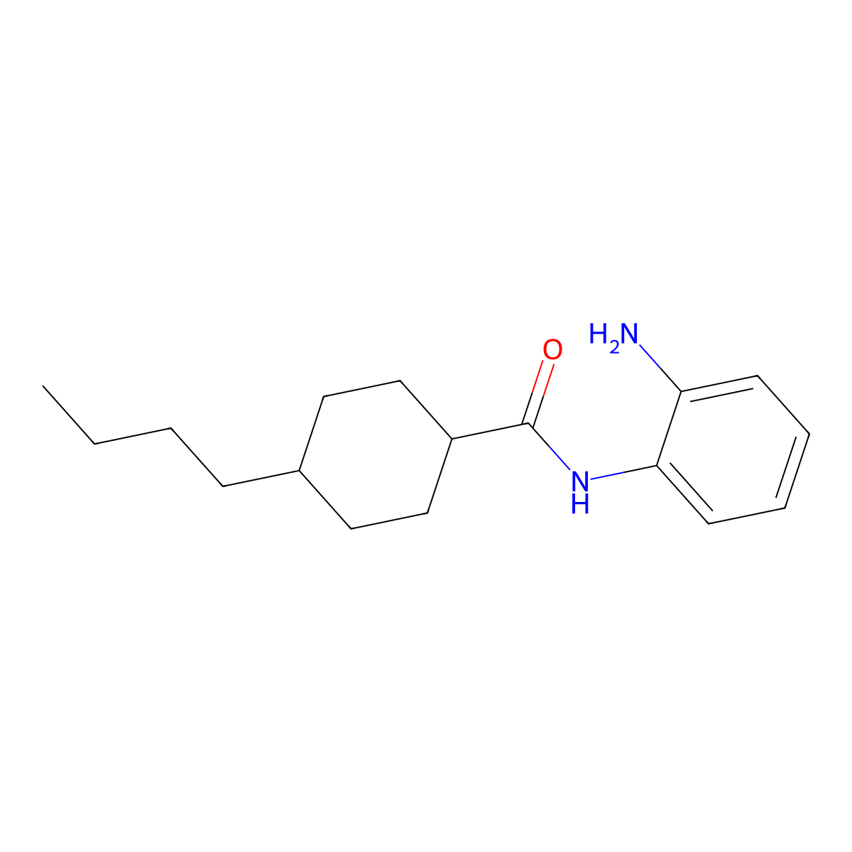 N-(2-aminophenyl)-4-butylcyclohexane-1-carboxamide molecular structure, CAS 1019465-21-4