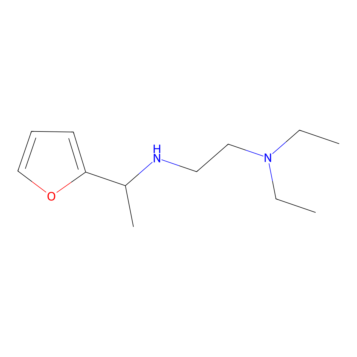 [2-(Diethylamino)ethyl][1-(furan-2-YL)ethyl]amine molecular structure, CAS 1019468-26-8