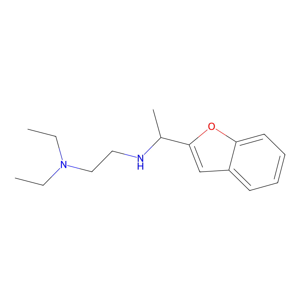 N'-[1-(1-benzofuran-2-yl)ethyl]-N,N-diethylethane-1,2-diamine molecular structure, CAS 1019468-74-6