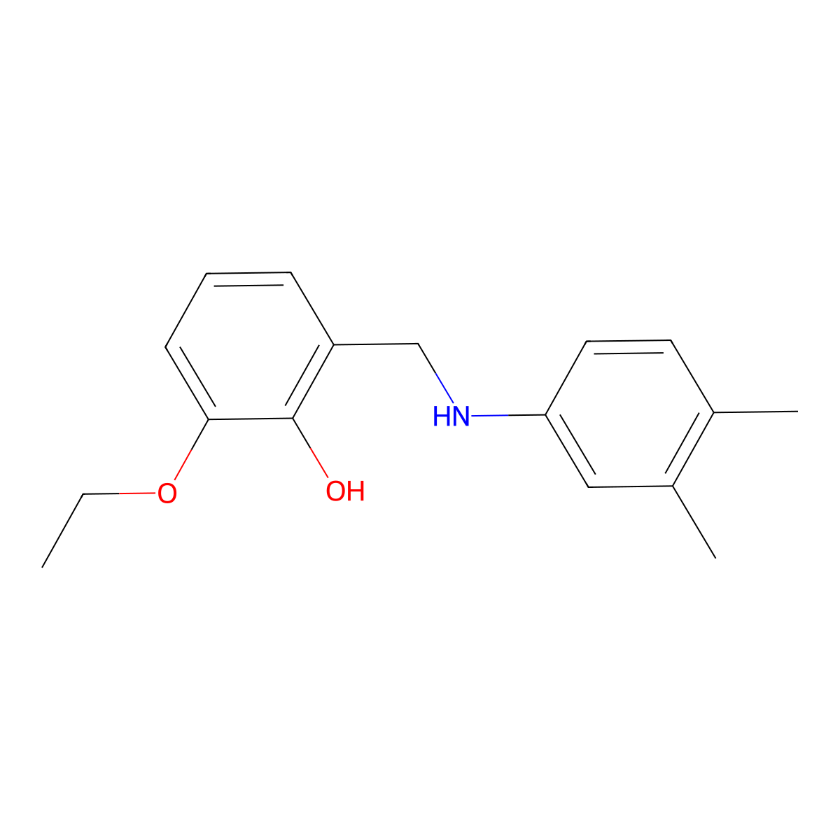 2-{[(3,4-Dimethylphenyl)amino]methyl}-6-ethoxyphenol molecular structure, CAS 1019469-61-4