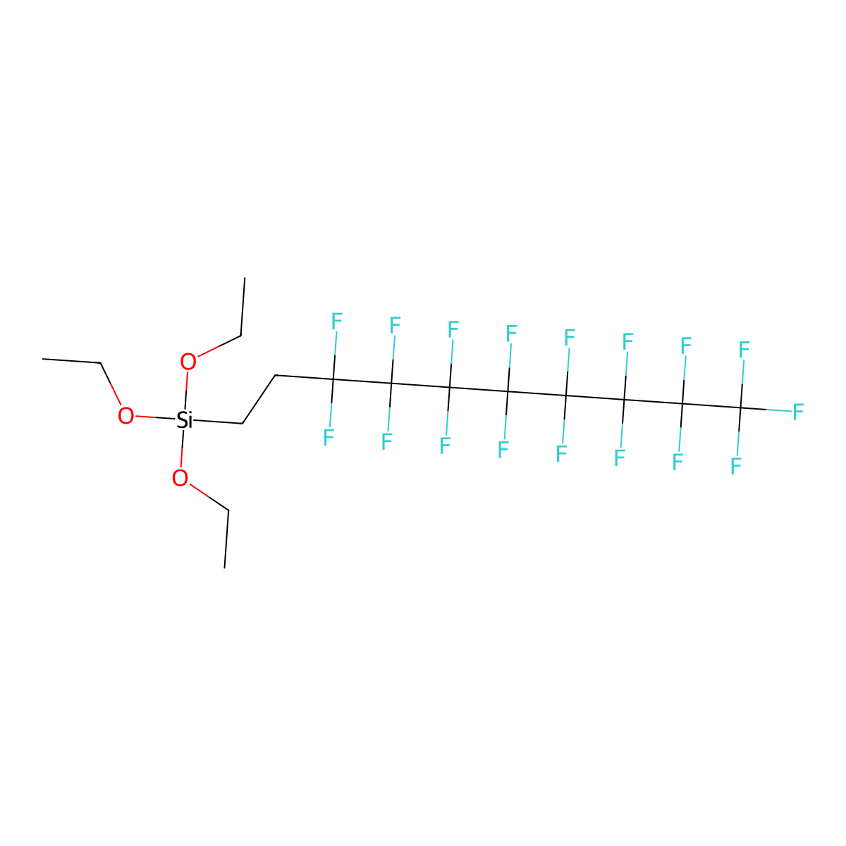1H,1H,2H,2H-Perfluorodecyltriethoxysilane molecular structure, CAS 101947-16-4