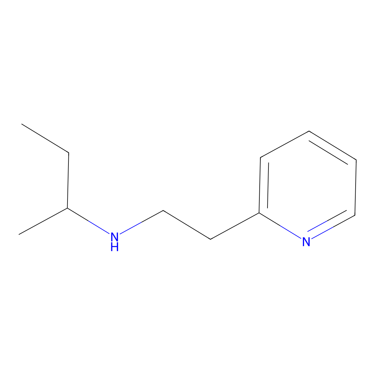 (Butan-2-yl)[2-(pyridin-2-yl)ethyl]amine molecular structure, CAS 1019470-22-4