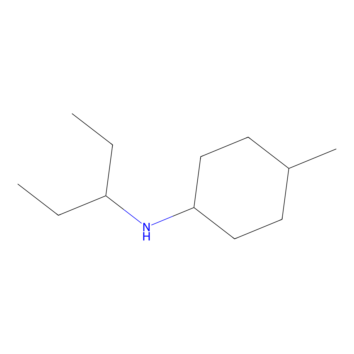 4-Methyl-N-(pentan-3-YL)cyclohexan-1-amine molecular structure, CAS 1019472-56-0
