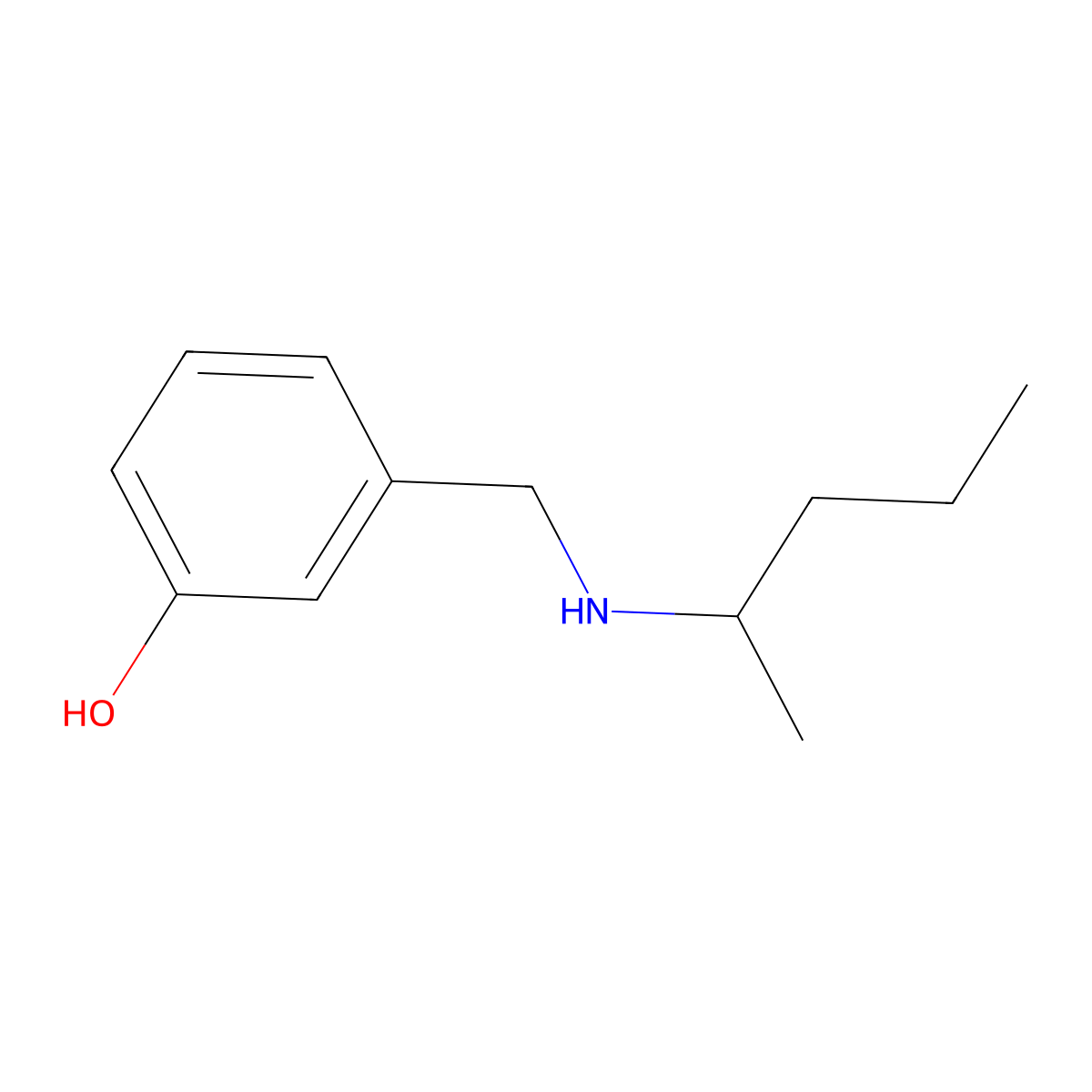 3-{[(Pentan-2-yl)amino]methyl}phenol molecular structure, CAS 1019473-29-0