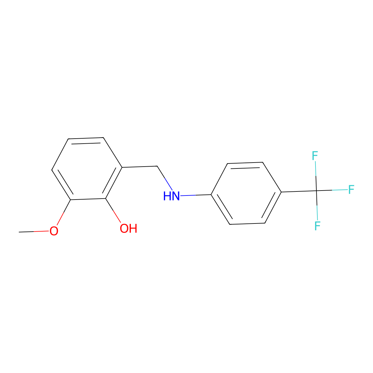 2-Methoxy-6-({[4-(trifluoromethyl)phenyl]amino}methyl)phenol molecular structure, CAS 1019473-40-5