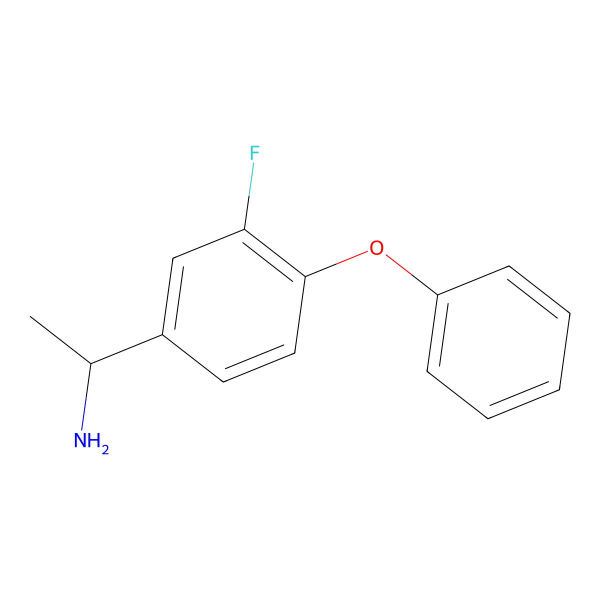 1-(3-Fluoro-4-phenoxyphenyl)ethan-1-amine molecular structure, CAS 1019474-96-4