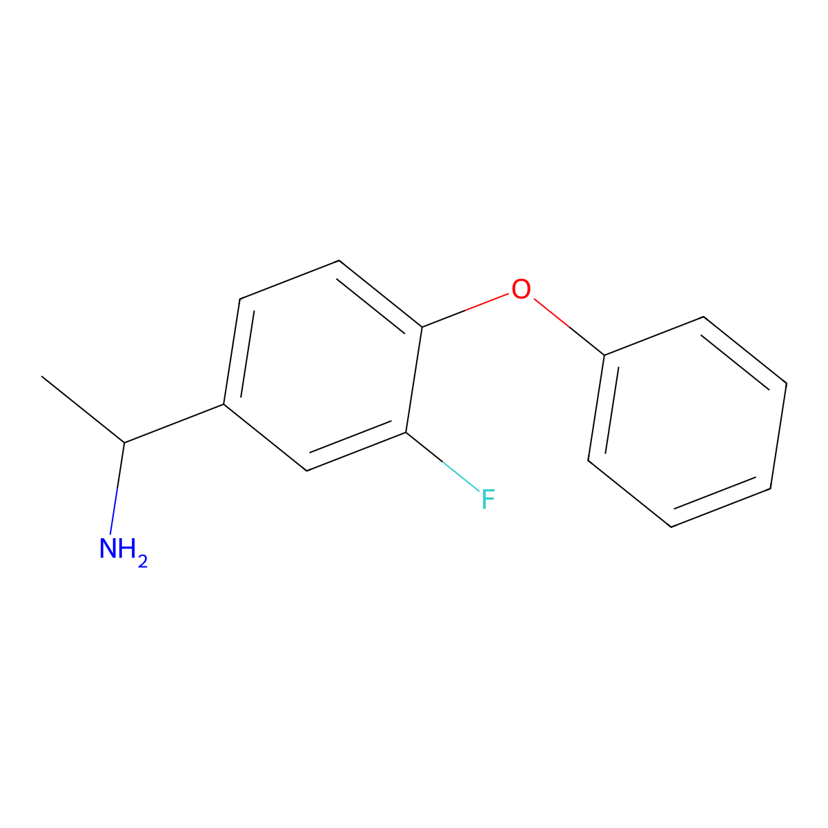 1-(3-Fluoro-4-phenoxyphenyl)ethan-1-amine molecular structure, CAS 1019474-96-4