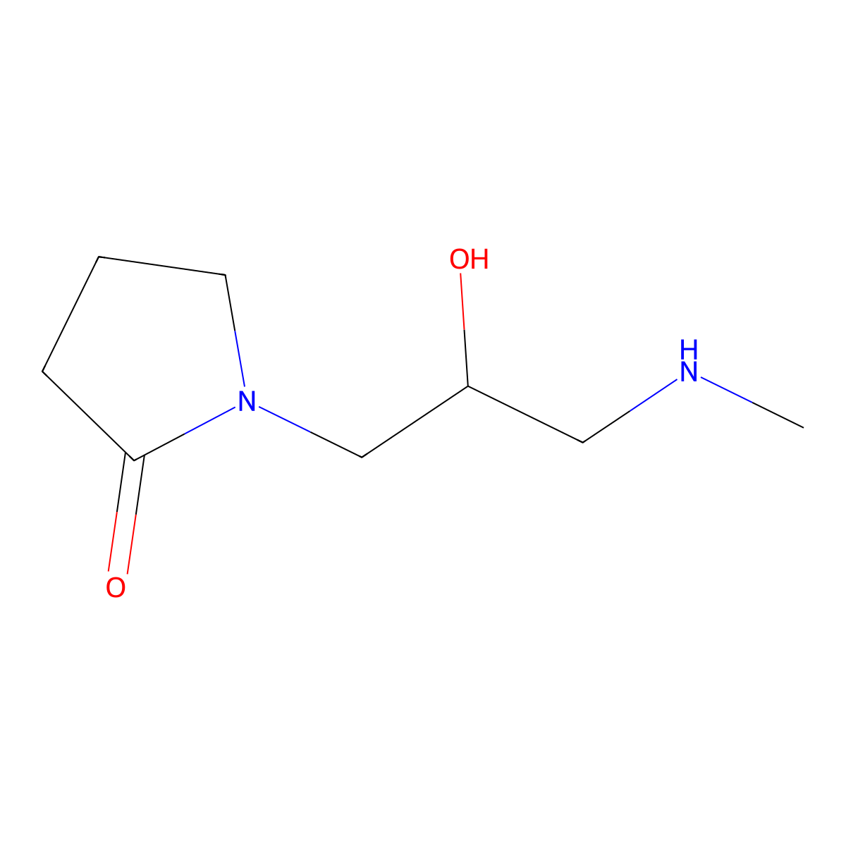 1-[2-Hydroxy-3-(methylamino)propyl]pyrrolidin-2-one molecular structure, CAS 1019476-49-3