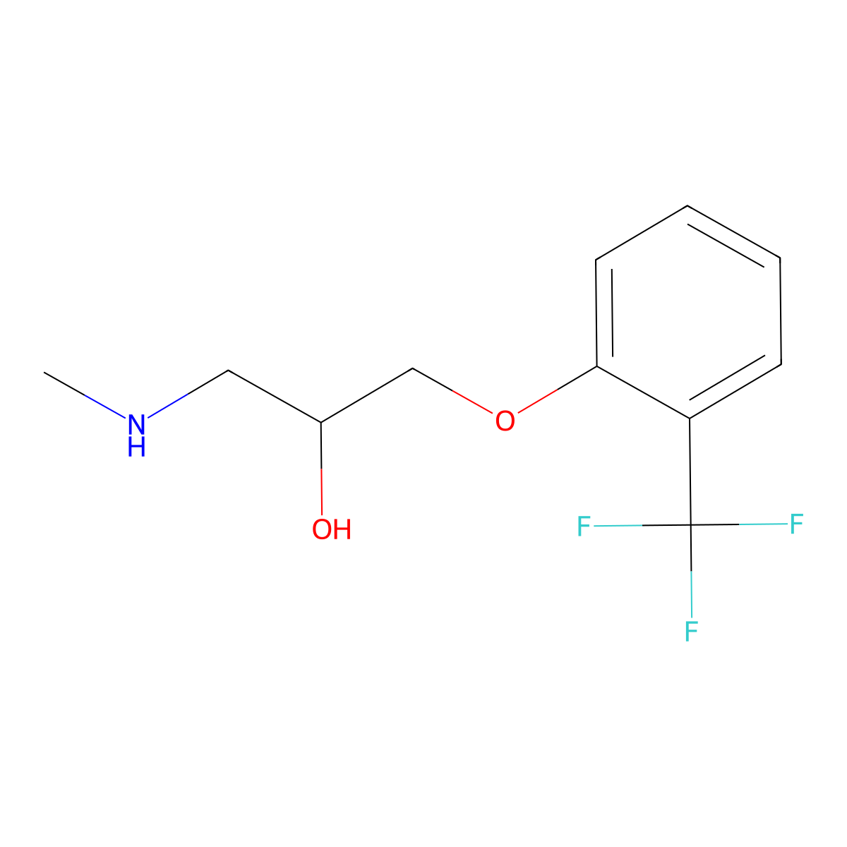 {2-Hydroxy-3-[2-(trifluoromethyl)phenoxy]propyl}(methyl)amine molecular structure, CAS 1019477-18-9