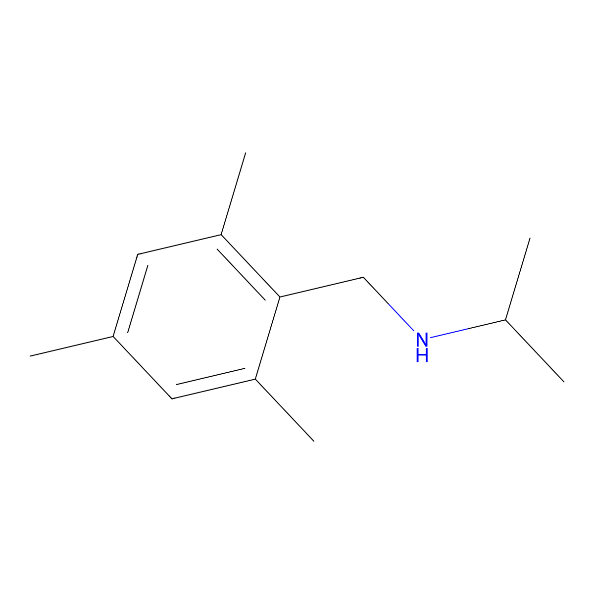 (Propan-2-yl)[(2,4,6-trimethylphenyl)methyl]amine molecular structure, CAS 1019477-38-3