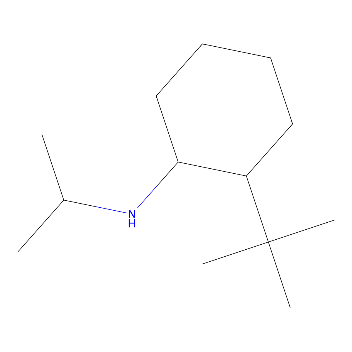 2-tert-butyl-N-(propan-2-yl)cyclohexan-1-amine molecular structure, CAS 1019477-44-1