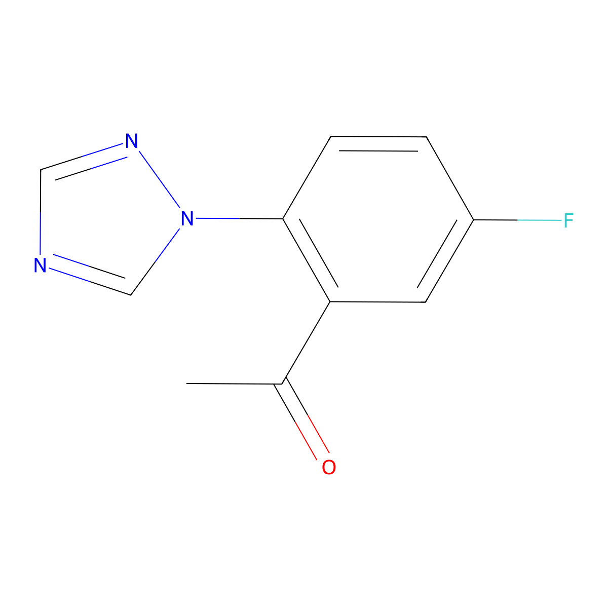1-[5-Fluoro-2-(1H-1,2,4-triazol-1-YL)phenyl]ethan-1-one molecular structure, CAS 1019477-91-8