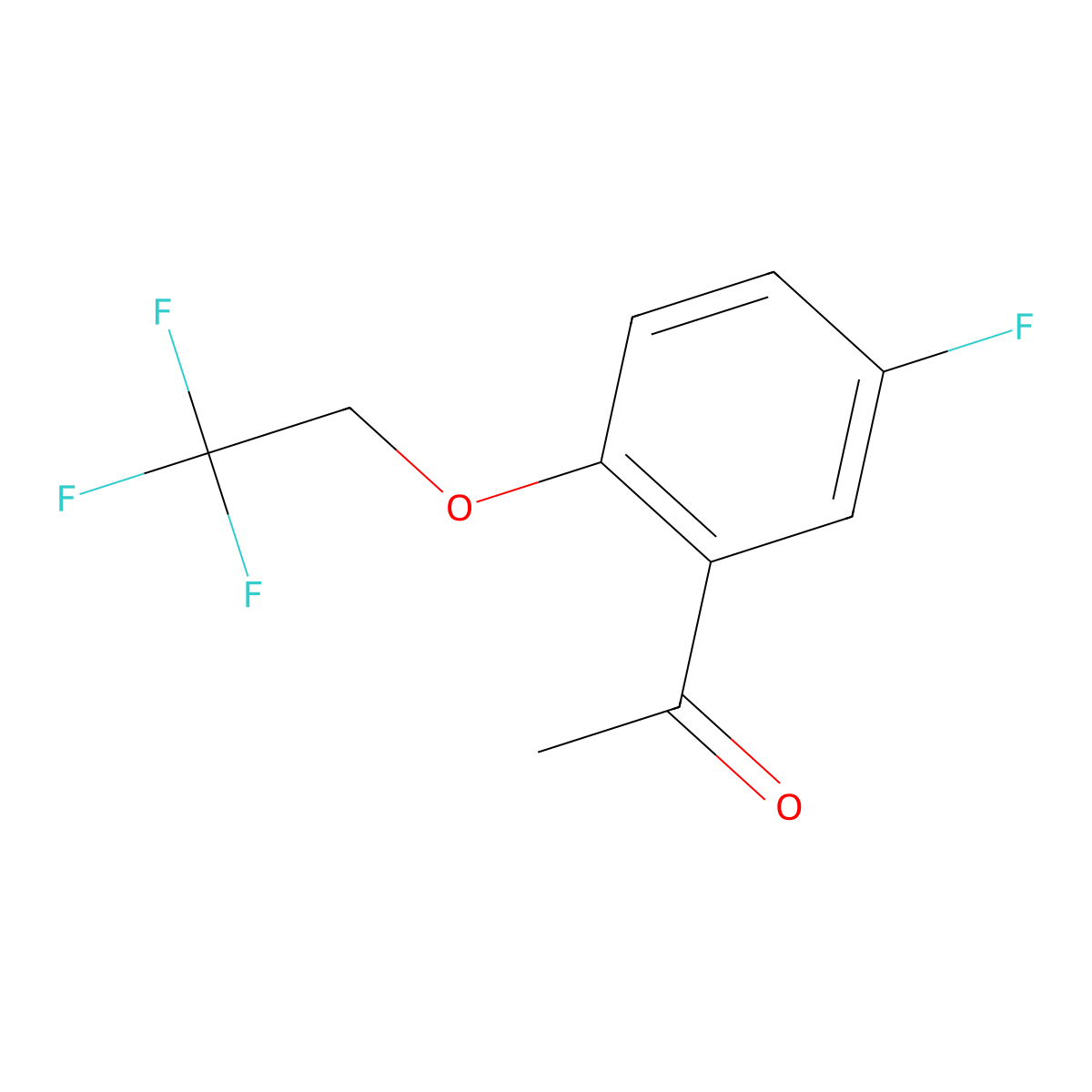 1-(5-Fluoro-2-(2,2,2-trifluoroethoxy)phenyl)ethanone molecular structure, CAS 1019478-17-1