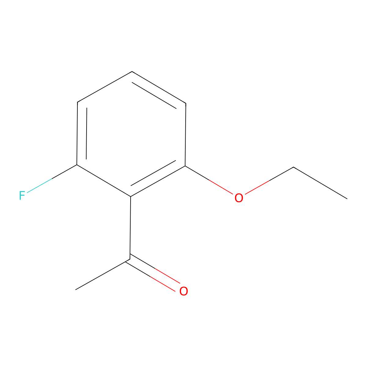 1-(2-Ethoxy-6-fluorophenyl)ethanone molecular structure, CAS 1019478-23-9