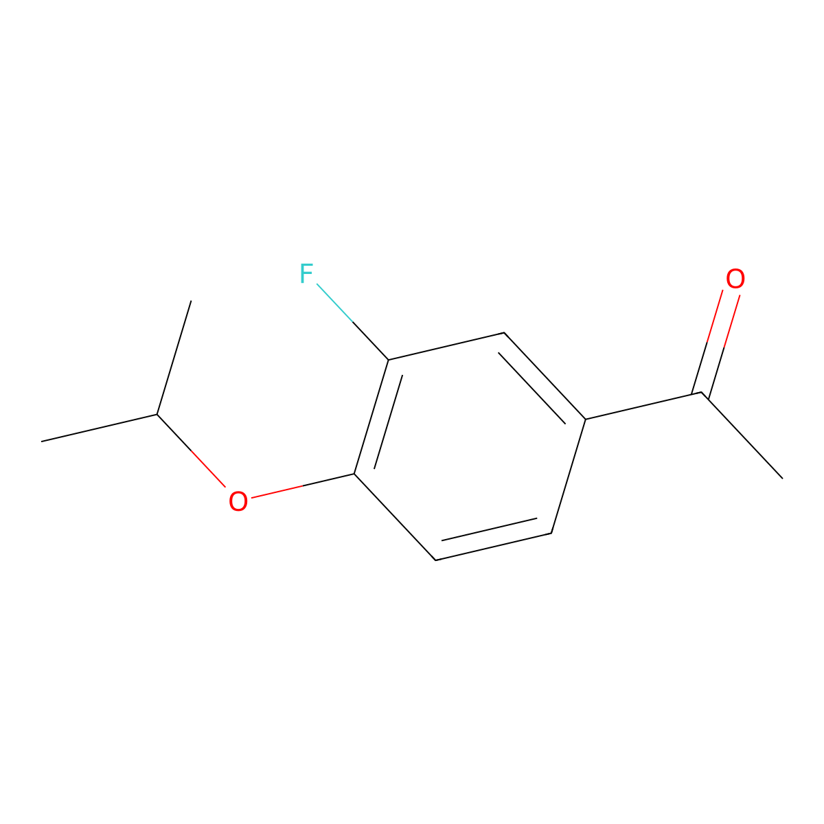 1-(3-Fluoro-4-isopropoxyphenyl)ethanone molecular structure, CAS 1019478-62-6