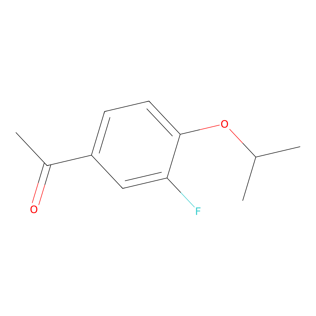 1-(3-Fluoro-4-isopropoxyphenyl)ethanone molecular structure, CAS 1019478-62-6