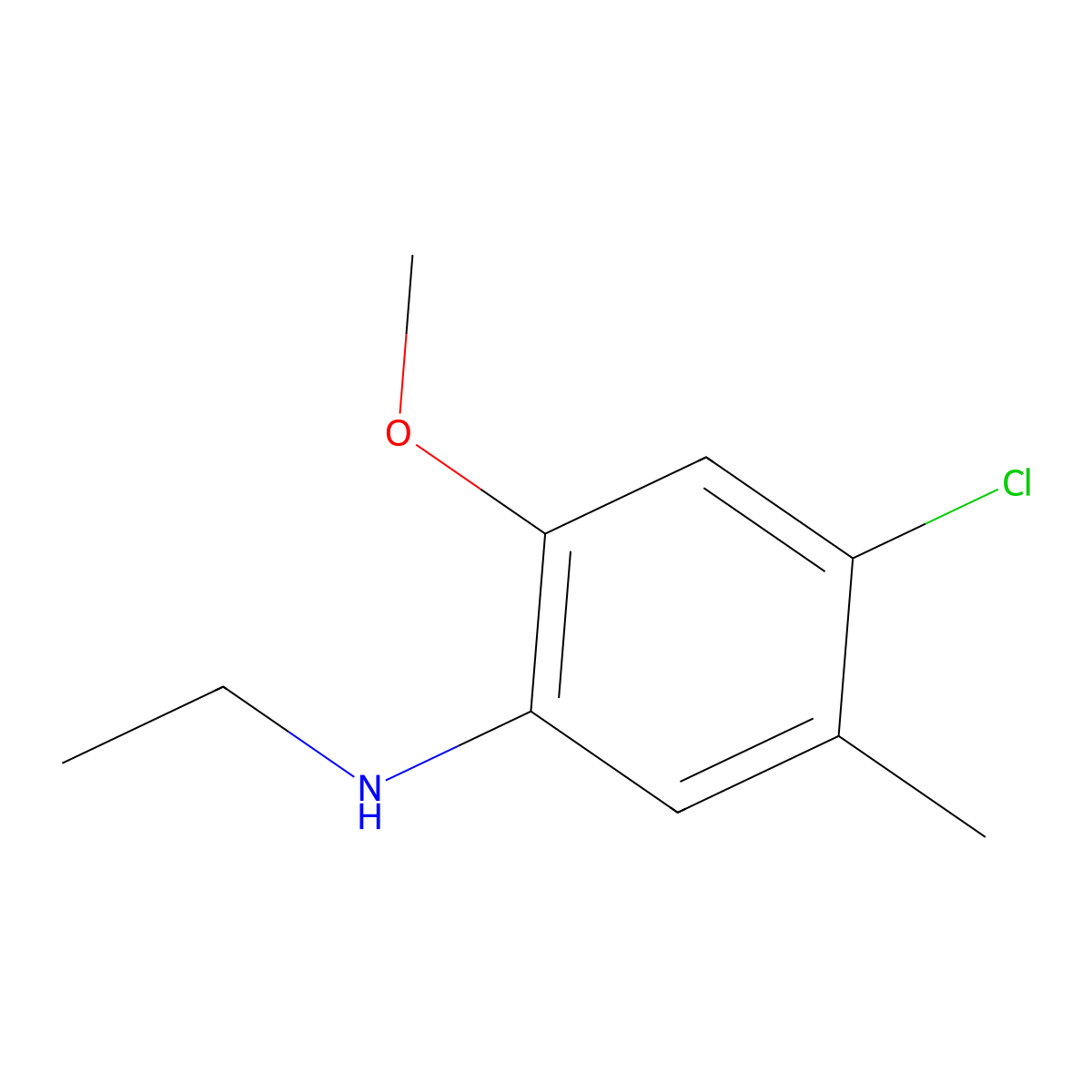 4-chloro-N-ethyl-2-methoxy-5-methylaniline molecular structure, CAS 1019479-90-3