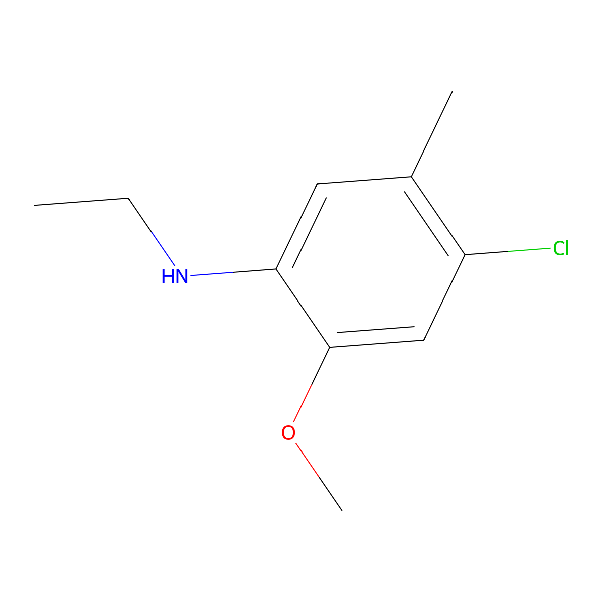 4-chloro-N-ethyl-2-methoxy-5-methylaniline molecular structure, CAS 1019479-90-3