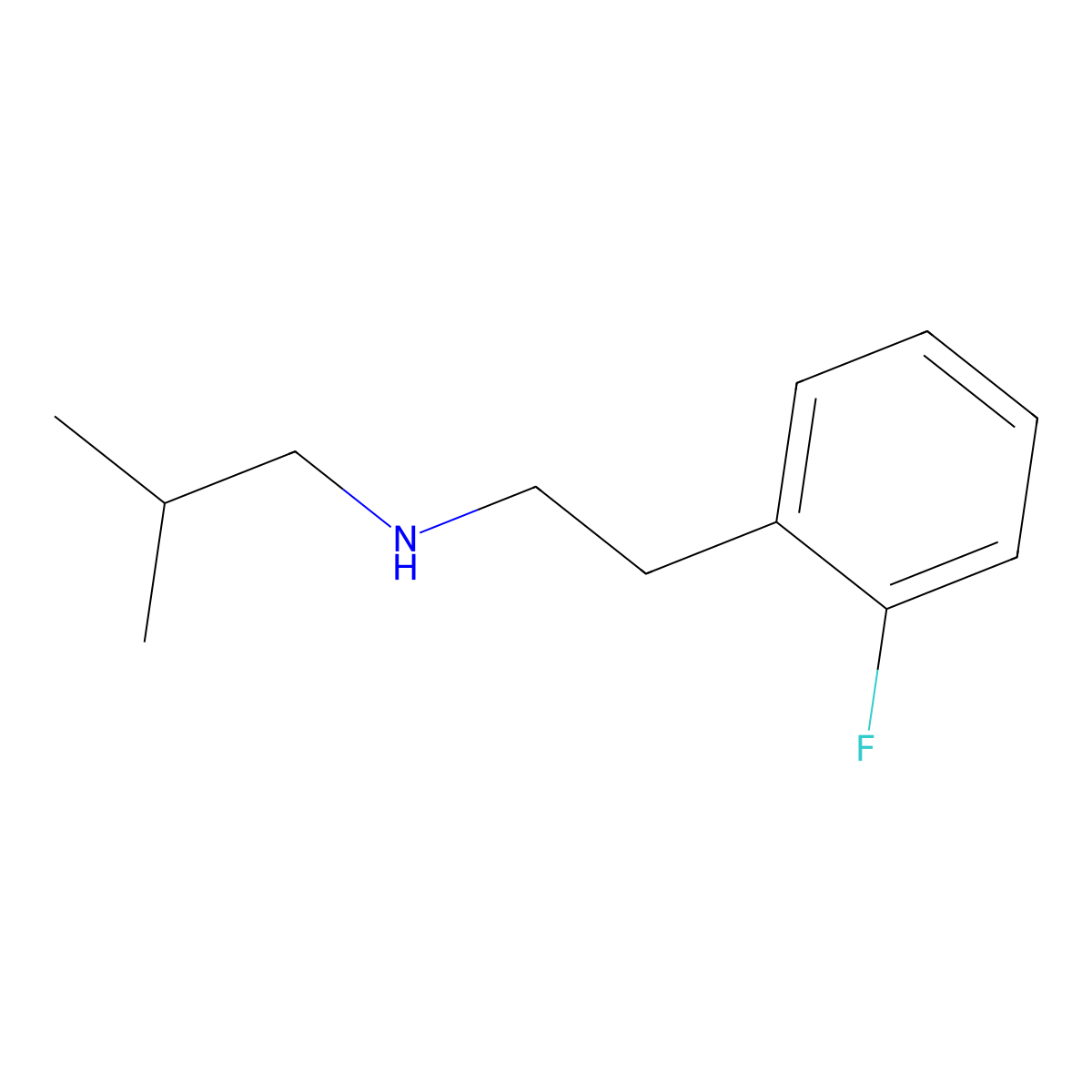 [2-(2-Fluorophenyl)ethyl](2-methylpropyl)amine molecular structure, CAS 1019480-00-2