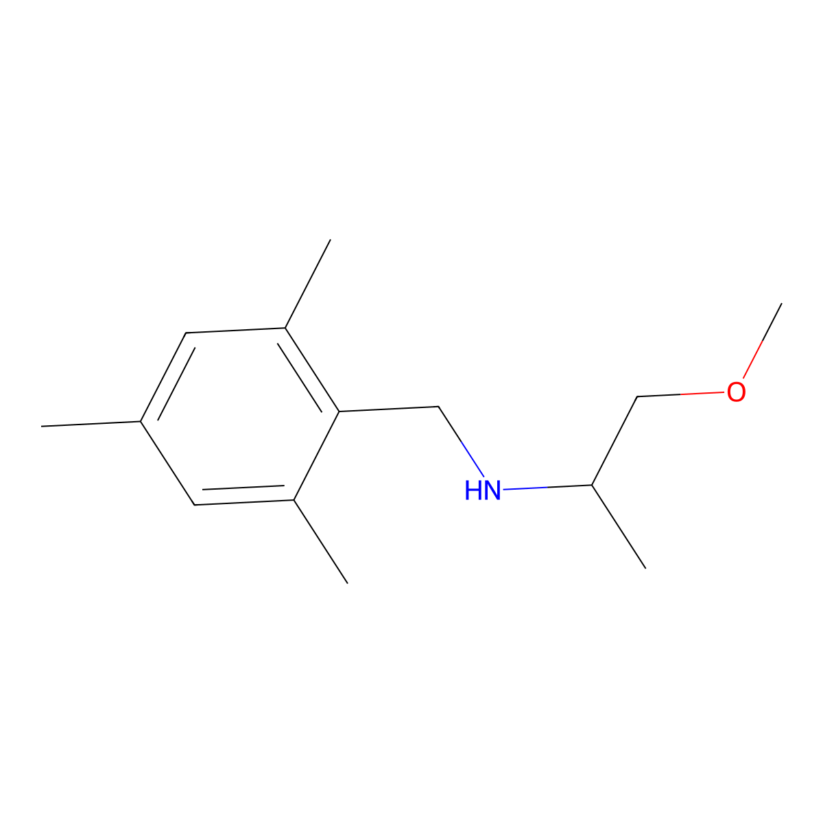 (1-Methoxypropan-2-yl)[(2,4,6-trimethylphenyl)methyl]amine molecular structure, CAS 1019480-08-0