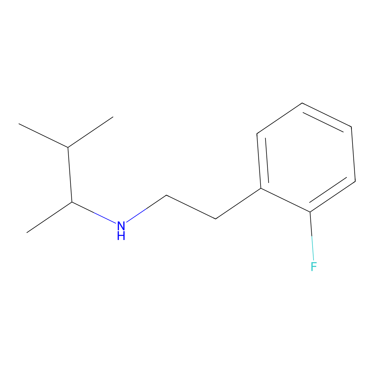 [2-(2-Fluorophenyl)ethyl](3-methylbutan-2-YL)amine molecular structure, CAS 1019480-27-3
