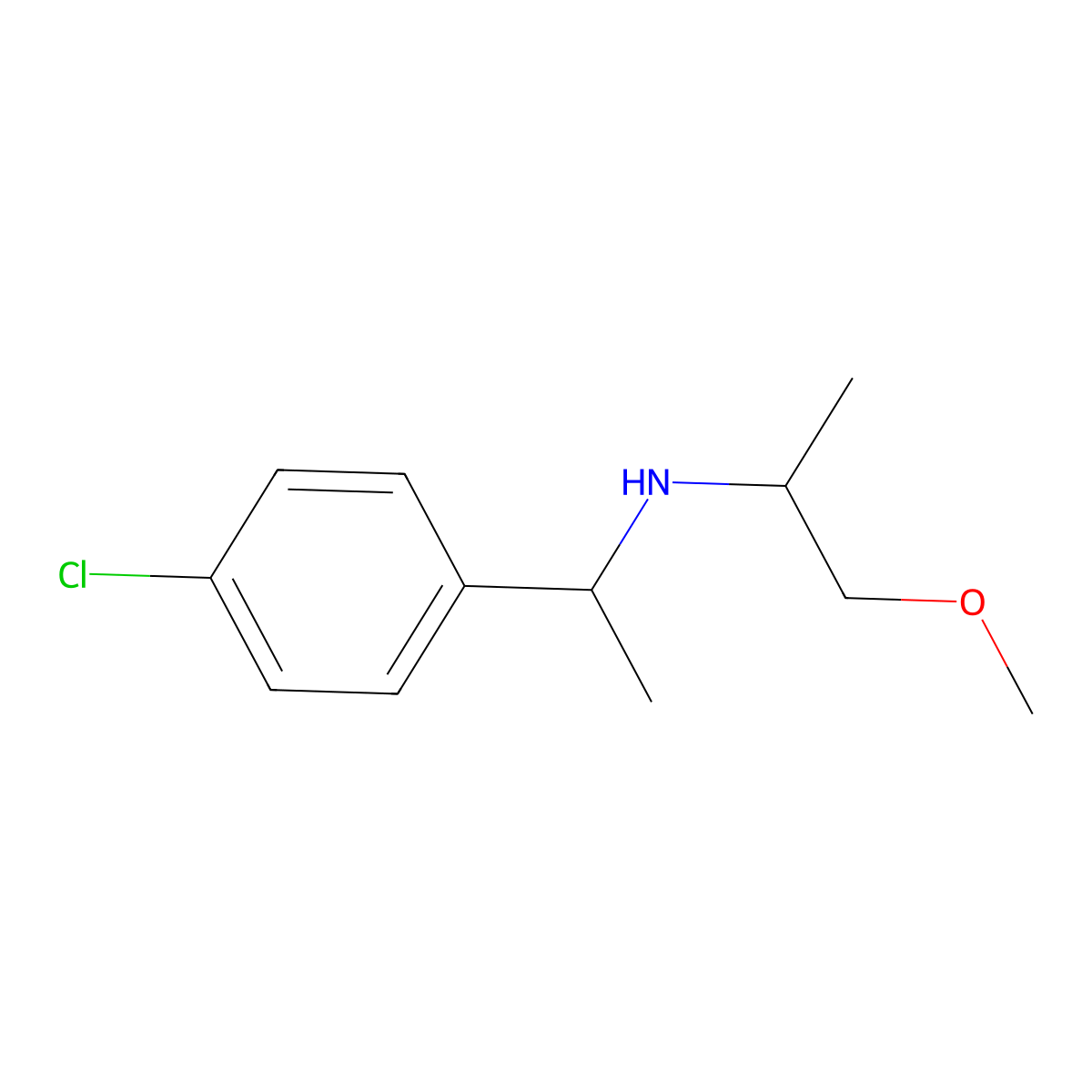 [1-(4-Chlorophenyl)ethyl](1-methoxypropan-2-YL)amine molecular structure, CAS 1019480-38-6