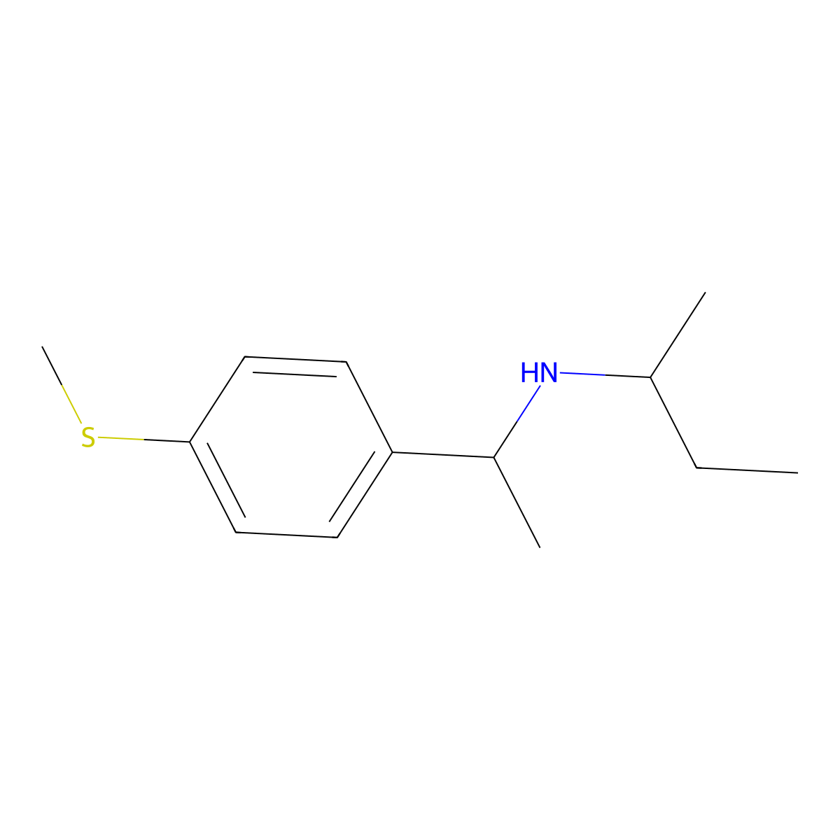 (Butan-2-yl)({1-[4-(methylsulfanyl)phenyl]ethyl})amine molecular structure, CAS 1019480-43-3