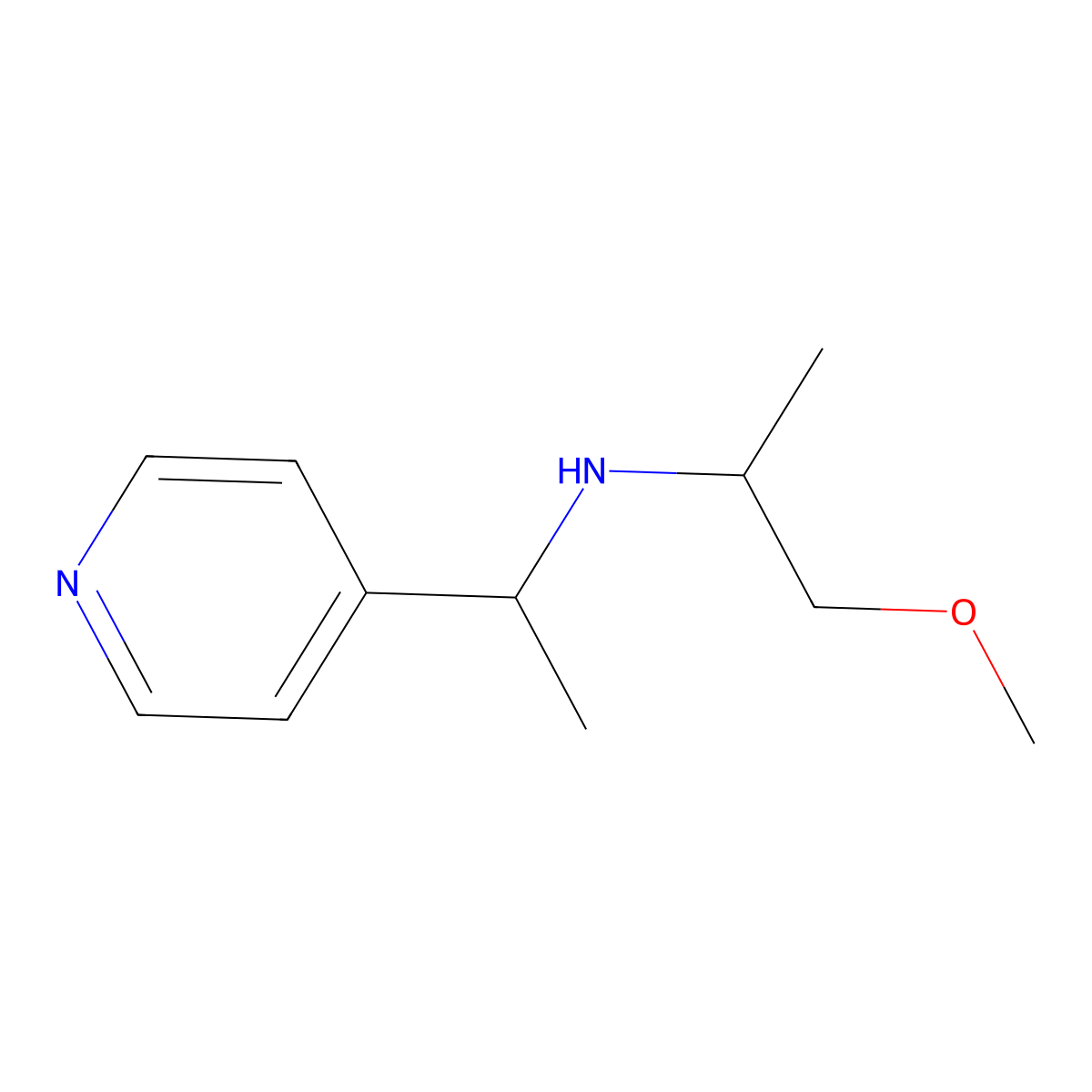 (1-Methoxypropan-2-YL)[1-(pyridin-4-YL)ethyl]amine molecular structure, CAS 1019480-49-9