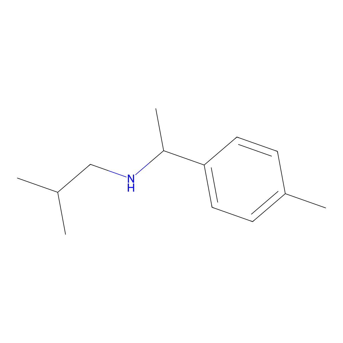 [1-(4-Methylphenyl)ethyl](2-methylpropyl)amine molecular structure, CAS 1019480-80-8