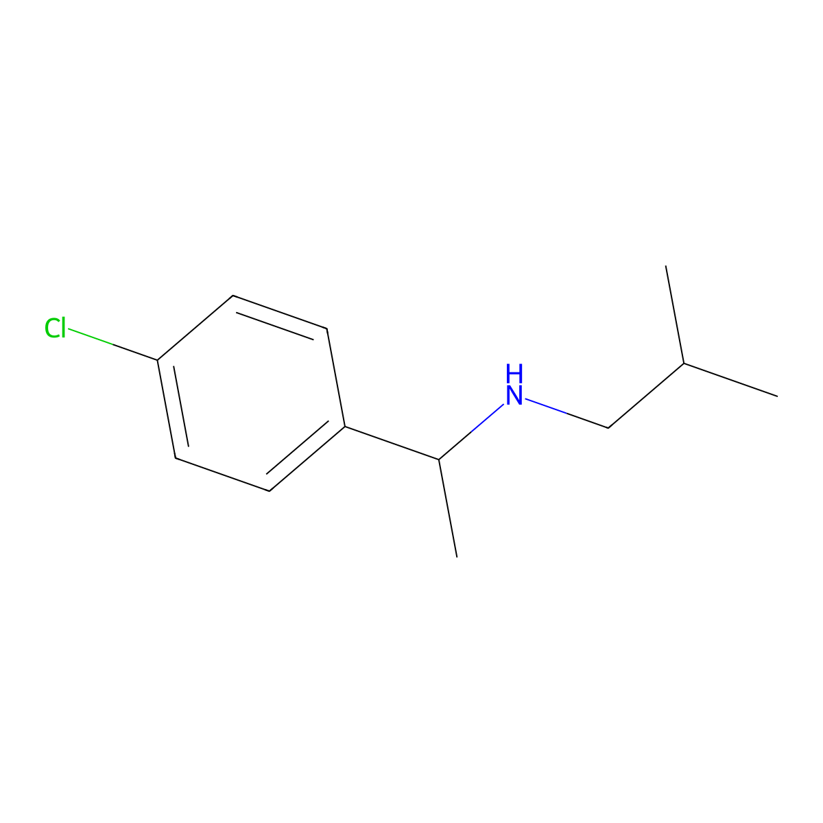 [1-(4-Chlorophenyl)ethyl](2-methylpropyl)amine molecular structure, CAS 1019480-83-1